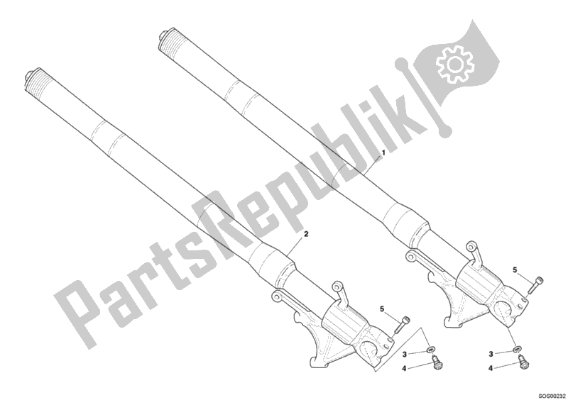 Tutte le parti per il Forcella Anteriore del Ducati Superbike 749 R 2006